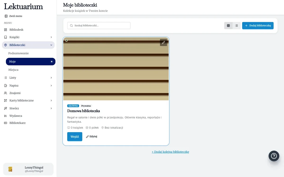 Lista Moje biblioteczki