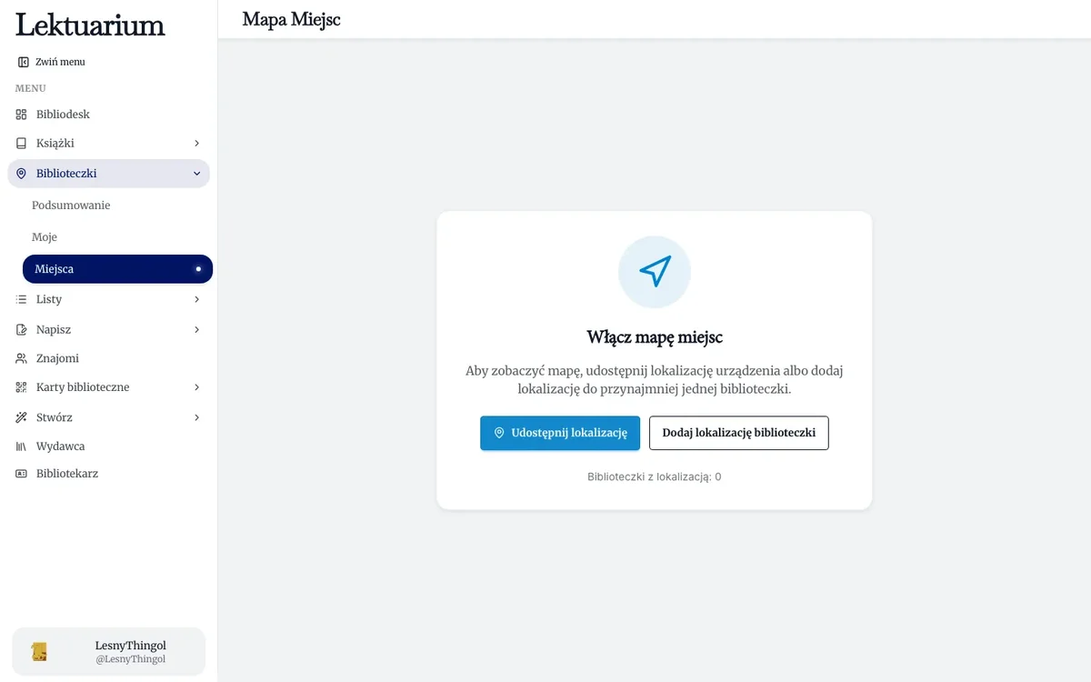 Mapa Miejsc przed udostępnieniem lokalizacji