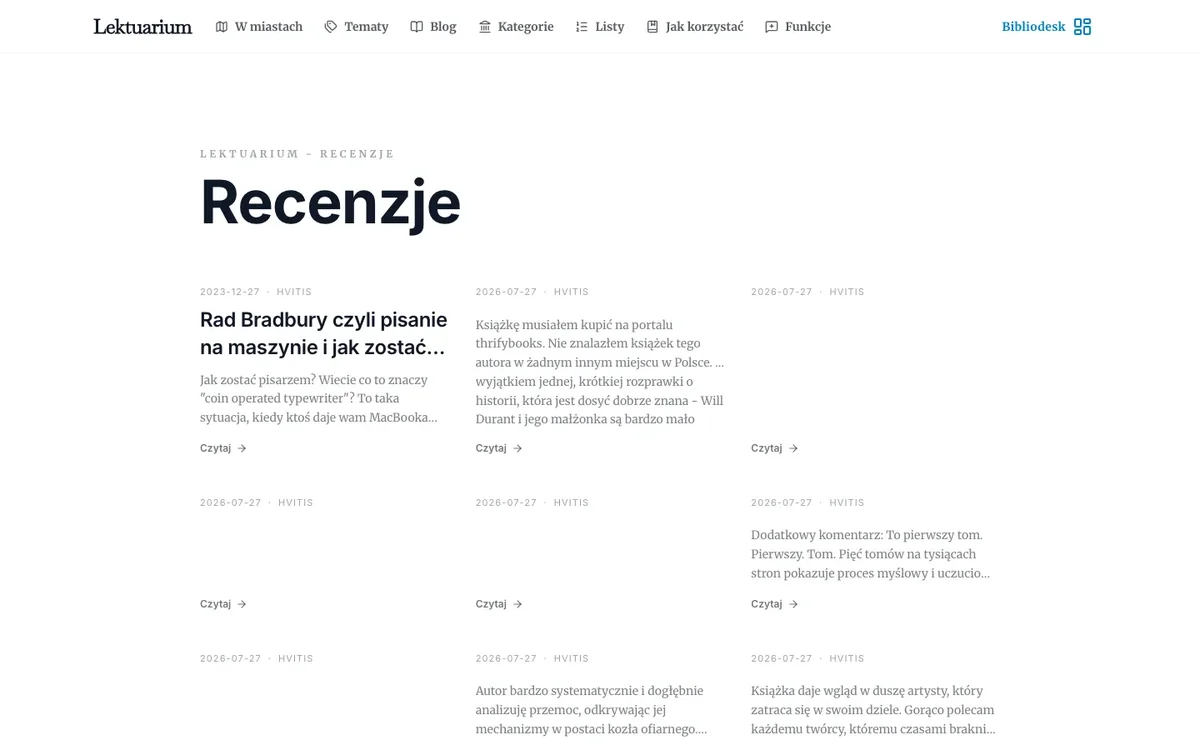 Lista recenzji